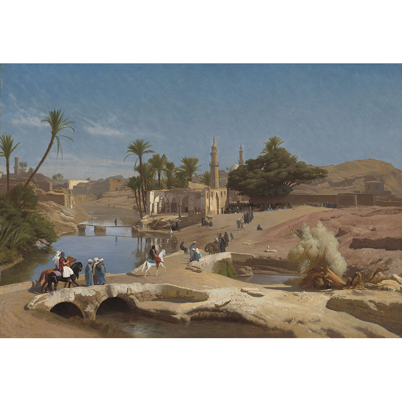 Πίνακας του Jean Leon Gerome-View of Medinet El-Fayoum
